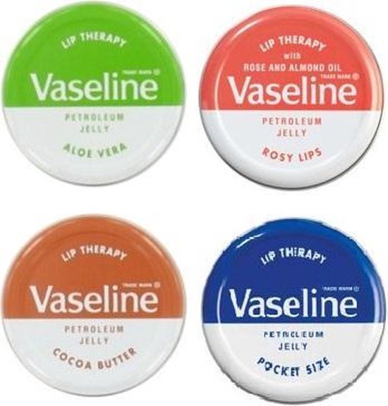 Vaseline Lip Therapy 4 soorten